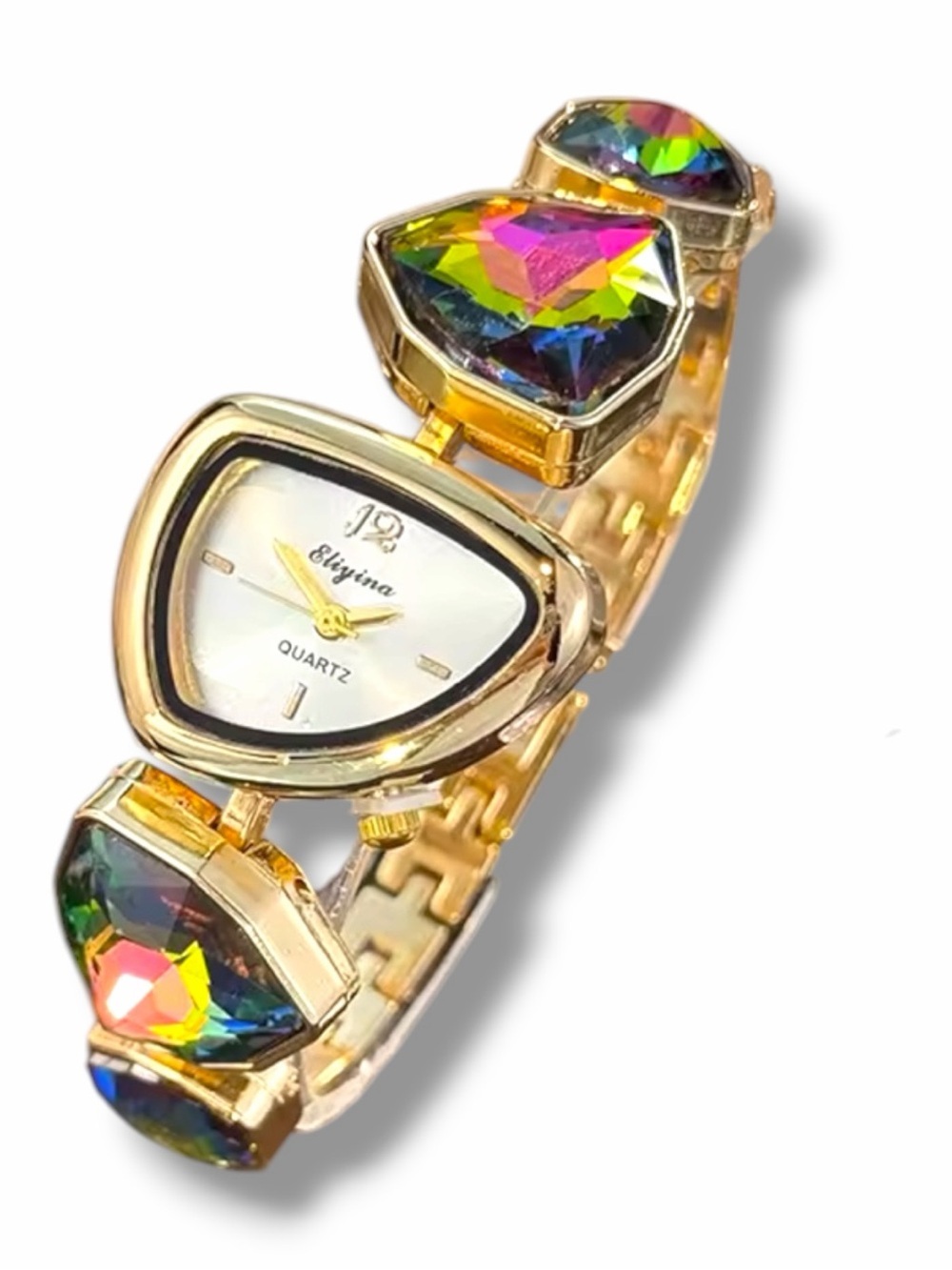 Classic multicolour Women's Bracelet Watch with Iridescent Crystal Accents
